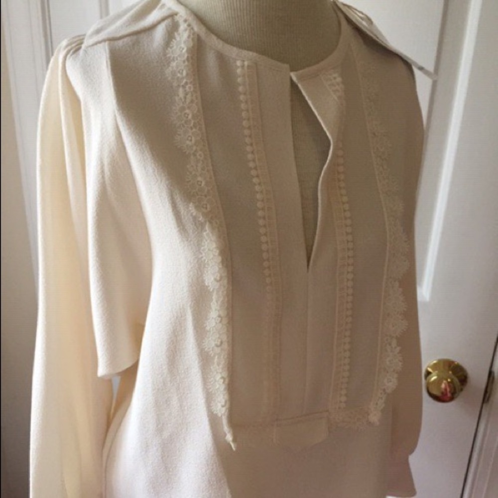 NWT See By Chloe cream long sleeve blouse